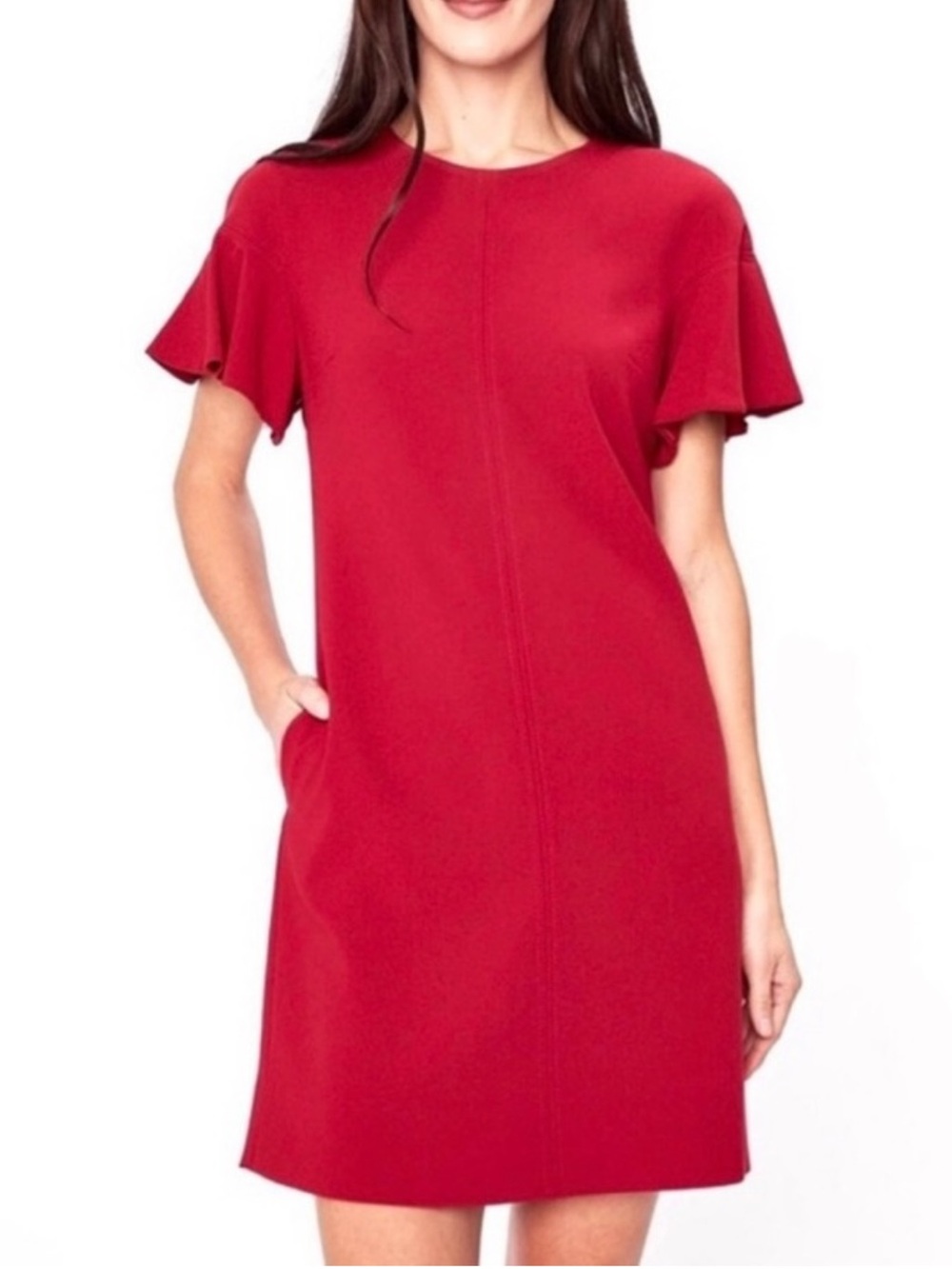 ELIE TAHARI SHORT SLEEVE MINI DRESS